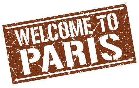 Welcome to Paris stamp イラスト素材
