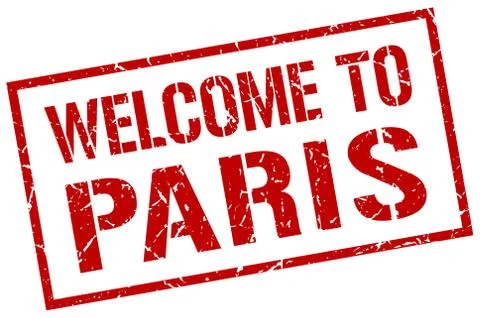 Welcome to Paris stamp Stock-Illustration