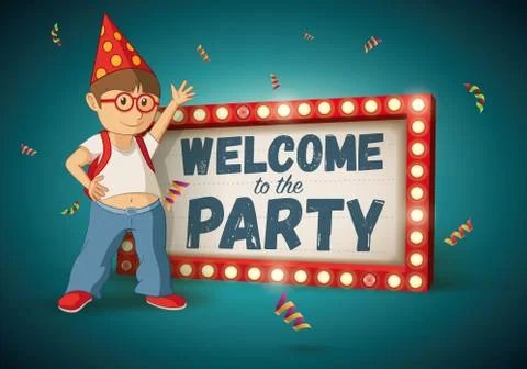 Welcome to the Party Stock Illustration