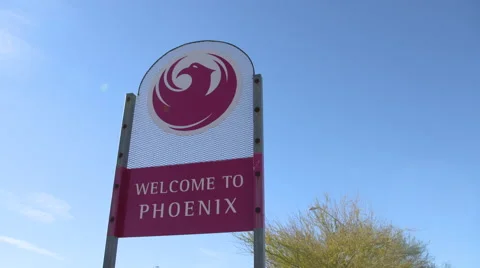 Welcome to Phoenix Sign Vídeos de archivo 65428771
