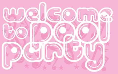 Welcome pool party vector art Stock Illustration