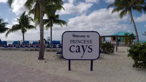 Welcome to Princess Cays Stock Footage 73304541