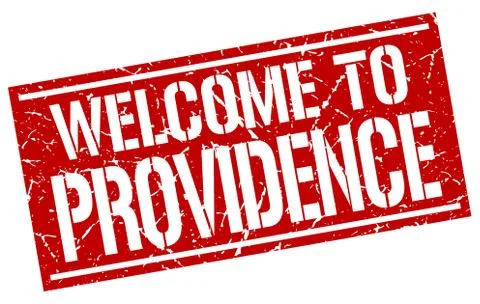 Welcome to Providence stamp Stock Illustration