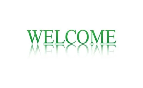 Welcome reflection gradient color Stock Illustration