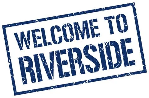 Welcome to Riverside stamp Stock Illustration