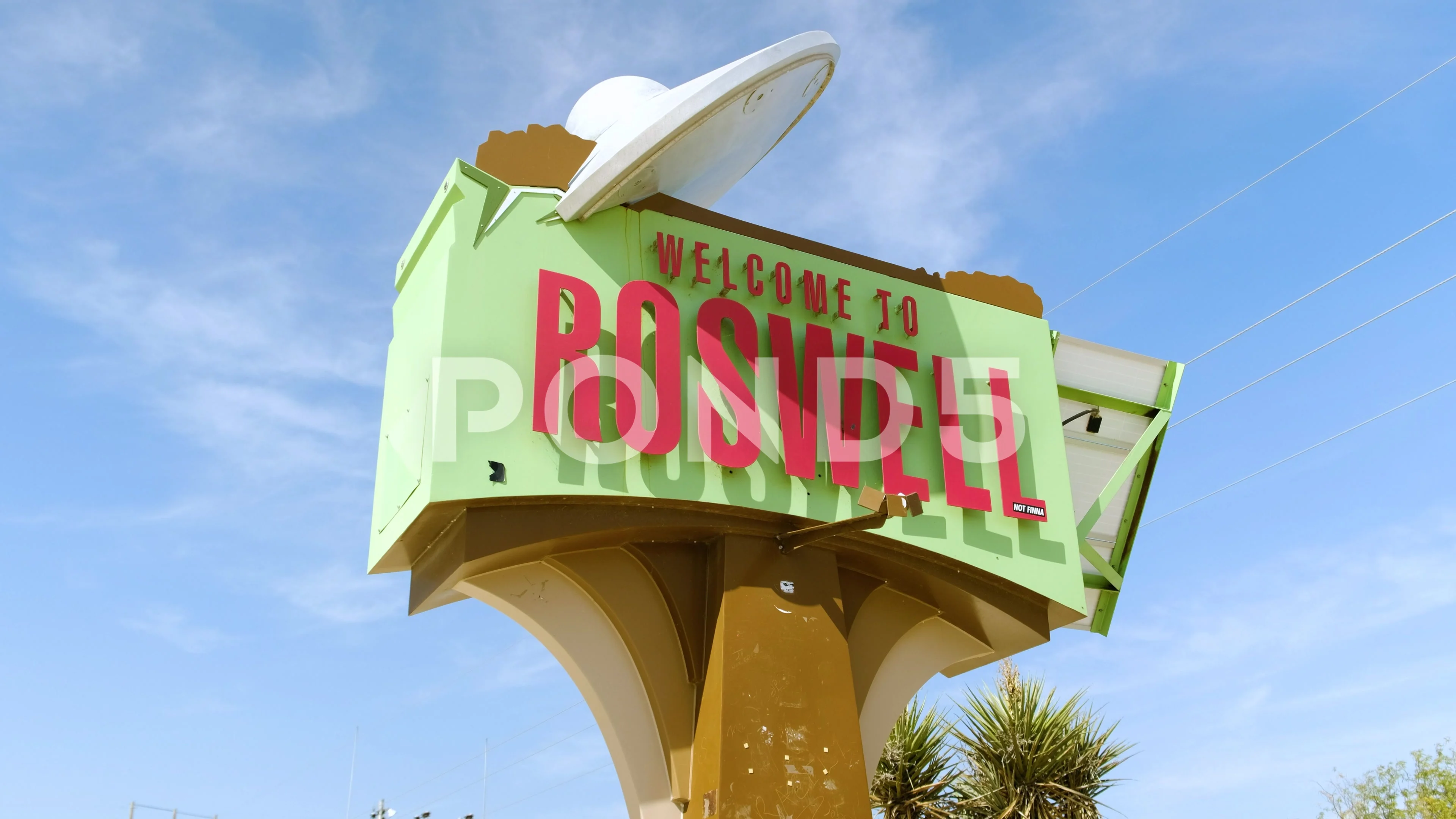 Welcome to Roswell sign | Stock Video | Pond5