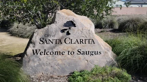 Welcome to Saugus sign Stock Footage 231165194