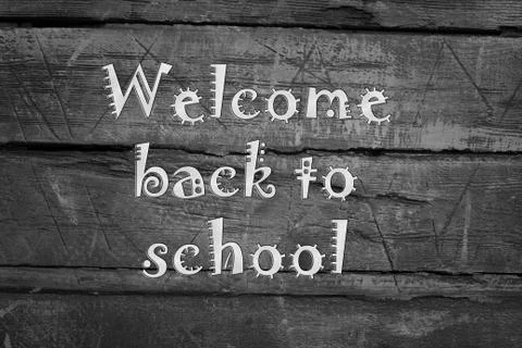 Welcome to school blackboard Stock Illustration