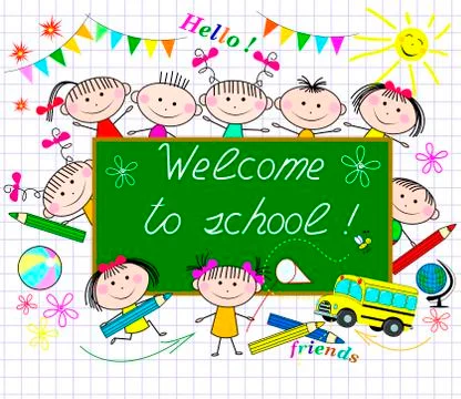 Welcome to school Stock Illustration