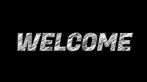 Welcome Scribble Text Animation Stock Footage 316306409