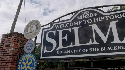 Welcome to Selma, Alabama sign with gimb... | Stock Video | Pond5