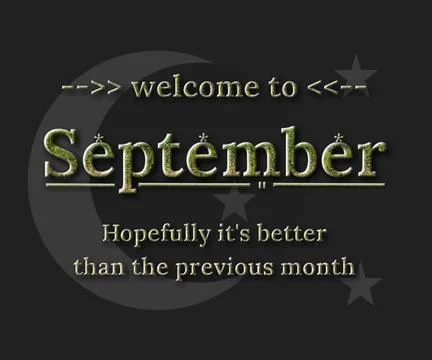 Welcome to September Illustrazione stock