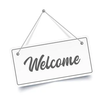 Welcome sign isolated Stock Illustration