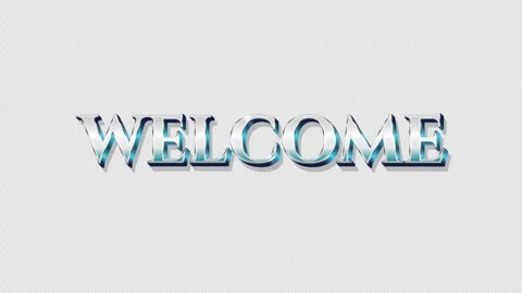 Welcome sign loop on alpha channel transparent background Stock Footage 344689165