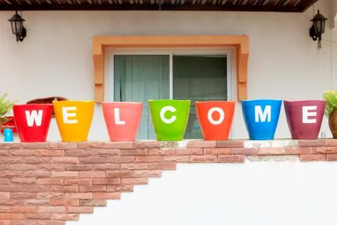 Welcome sign Stock Photos