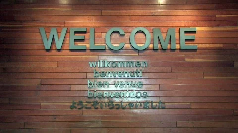 Welcome sign zoom in M HD Stock Footage