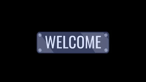 Welcome signboard motion graphics Stock Footage 117794643