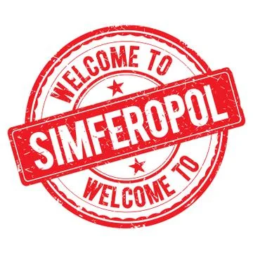Welcome to SIMFEROPOL Stamp. Stock Illustration