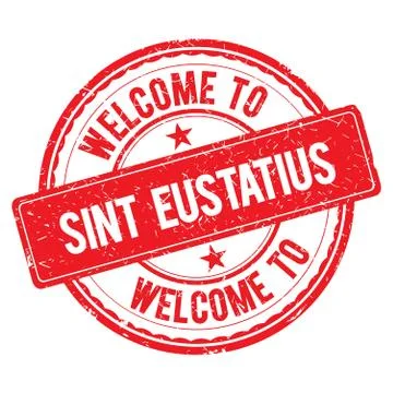 Welcome to SINT EUSTATIUS Stamp. Stock Illustration