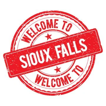 Welcome to SIOUX FALLS Stamp. Stock Illustration