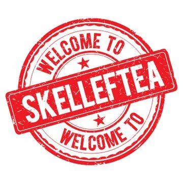 Welcome to SKELLEFTEA Stamp. Stock Illustration