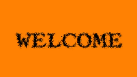 Welcome smoke text effect orange isolated background 스톡 동영상 138722421