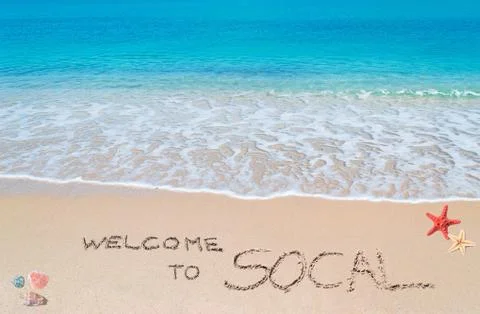 Welcome to socal 스톡 일러스트