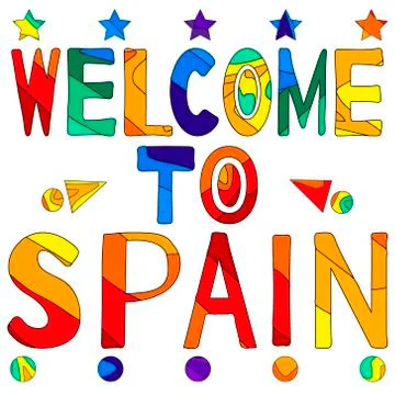 Welcome to Spain Stock Illustration