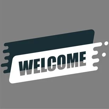 Welcome, speech bubble. Banner, speech bubble with text Welcome. Stock Illustration