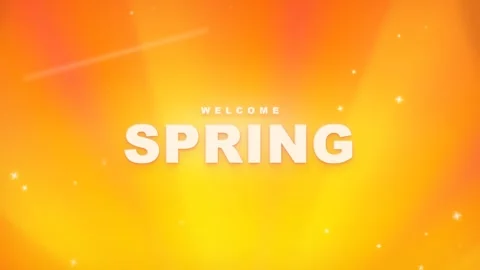 Welcome Spring Animated Background with Glowing Yellow and Orange Hues Stock Footage 336617569