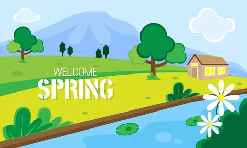 Welcome spring background Stock-Illustration