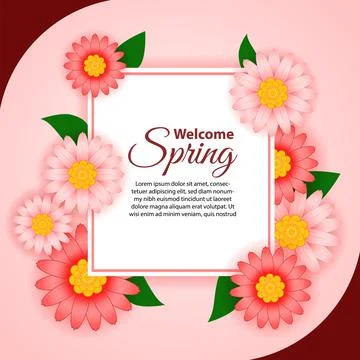 Welcome spring vector illustration 库存插图