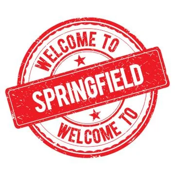 Welcome to SPRINGFIELD Stamp. Stock Illustration