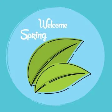Welcome srping illustration Stock Illustration