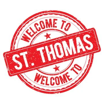 Welcome to ST-THOMAS Stamp. Stock Illustration