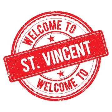 Welcome to ST-VINCENT Stamp. Illustrazione stock
