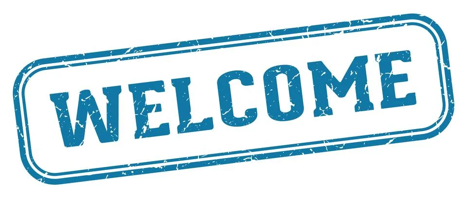 Welcome stamp. welcome rectangular stamp on white background 스톡 일러스트