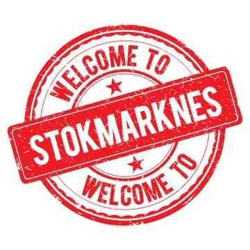 Welcome to STOKMARKNES Stamp. Stock Illustration