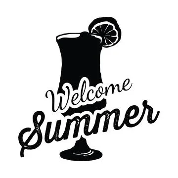 Welcome Summer vector typography t-shirt design, tee print, t-shirt design Stock Illustration
