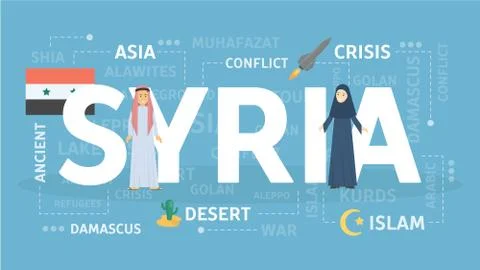 Welcome to Syria. Ilustración de archivo
