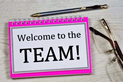 Welcome to the team, for effective implementation of a certain goal Stock Photos