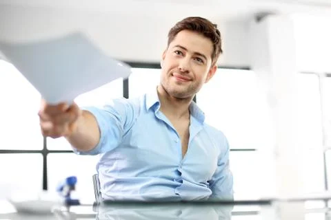 Welcome to the team! A successful interview Stock Photos