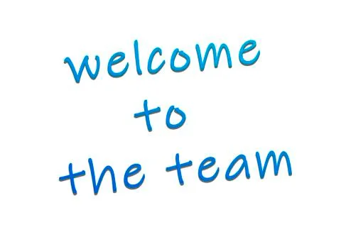 Welcome to the team text on background Stock Illustration