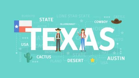 Welcome to Texas. Ilustración de archivo