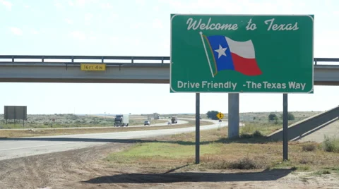 Welcome to Texas Sign Stock Footage 60574285
