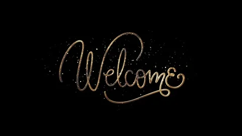 Welcome Text + Alpha Channel Stock Footage 105269281