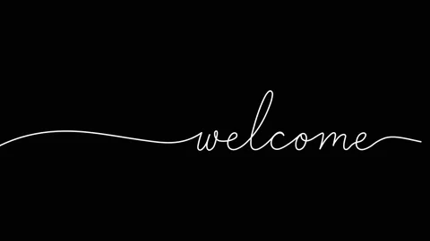 Welcome text animated continuous single one line art word animation Vidéo 313420658