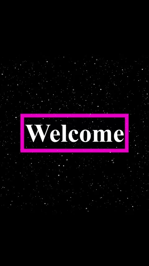 Welcome text animation against star field background creates dynamic entry .. Stock Footage 338421613