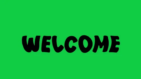 Welcome text animation with black screen for footage, welcome text animation Stock Footage 301582207