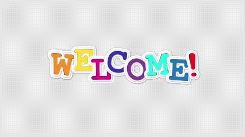 Welcome text animation bounce Stock Footage 282845151
